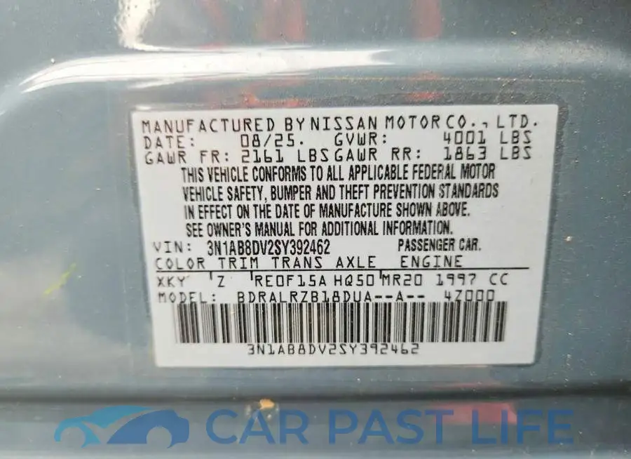3N1AB8DV2SY392462# 12