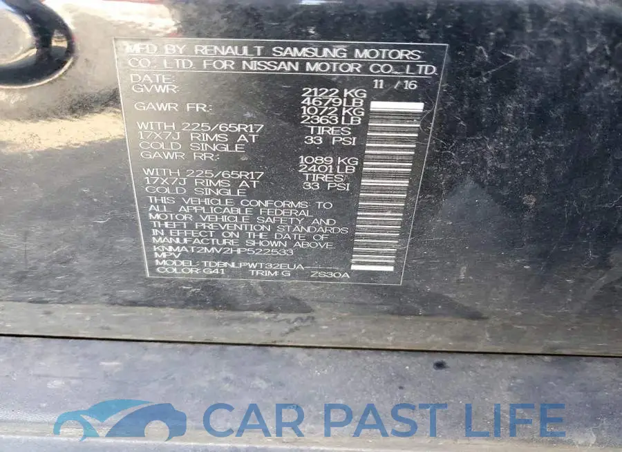 KNMAT2MV2HP522533# 13