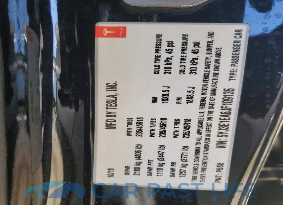5YJ3E1EA6JF109135# 12