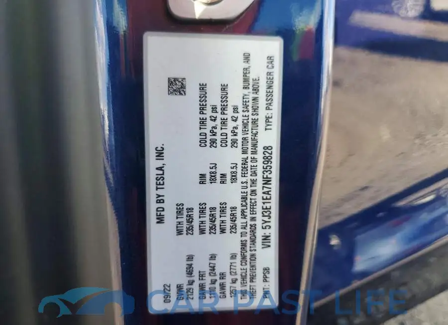 5YJ3E1EA7NF359828# 12