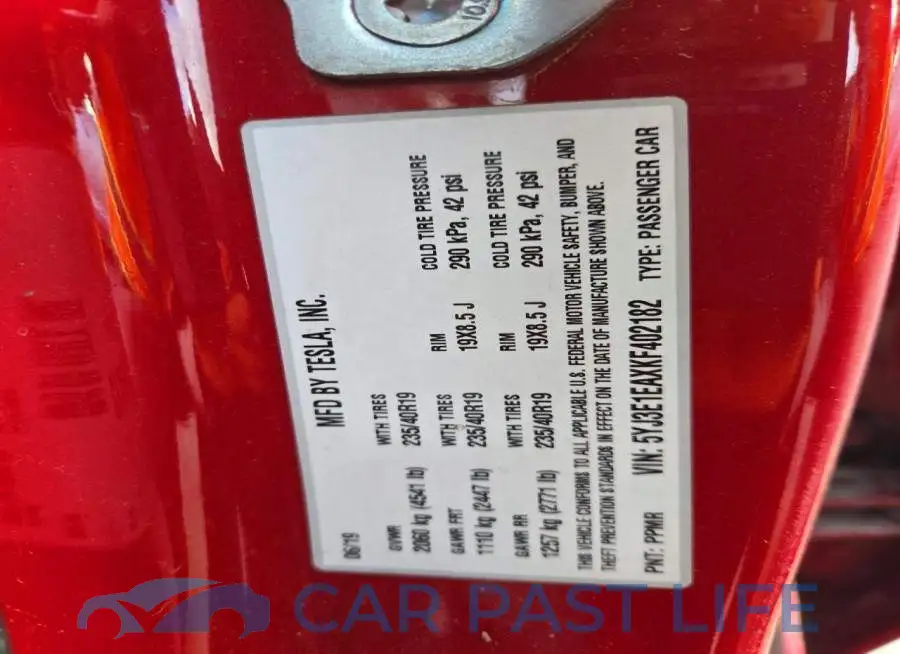 5YJ3E1EAXKF402182# 12