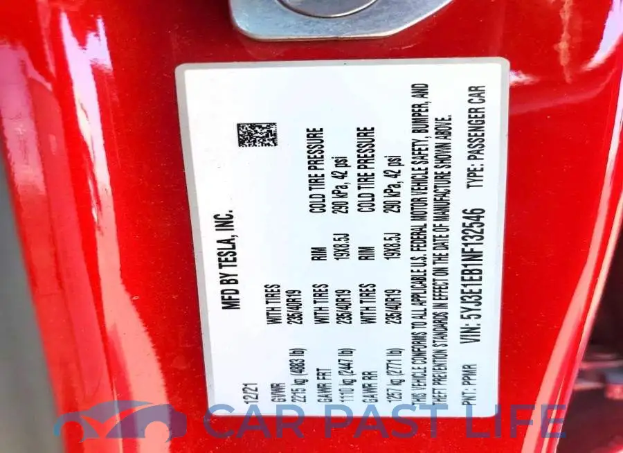 5YJ3E1EB1NF132546# 12