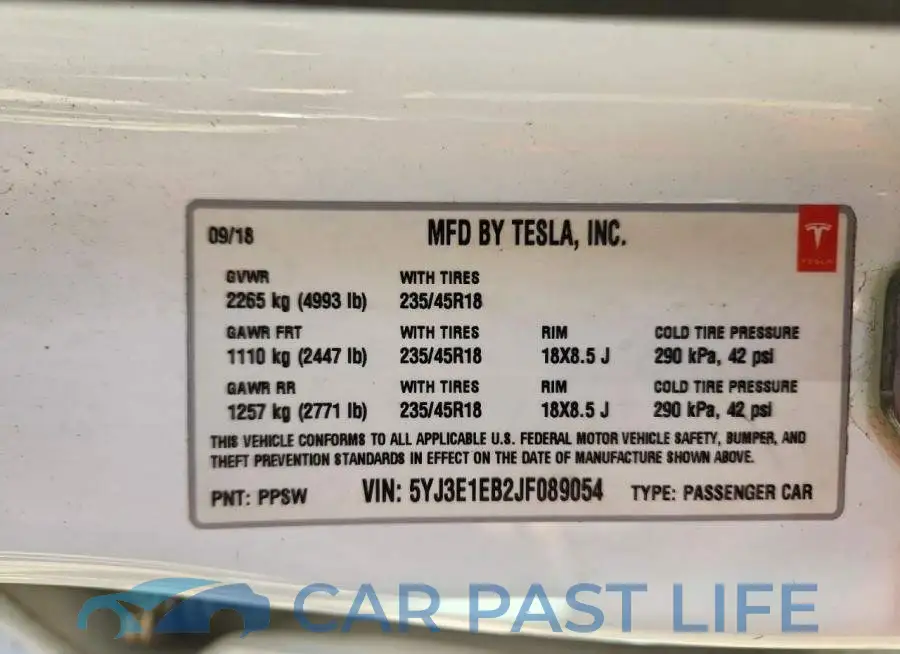 5YJ3E1EB2JF089054# 12
