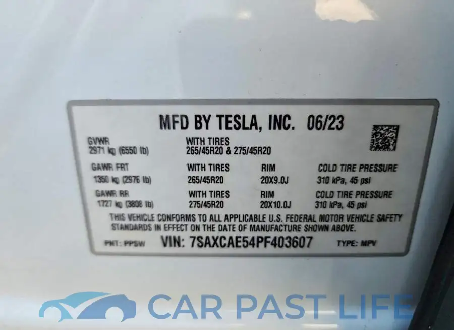 7SAXCAE54PF403607# 13