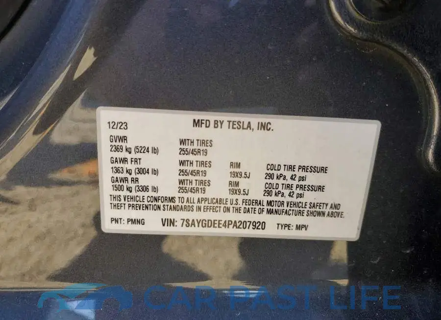 7SAYGDEE4PA207920# 12