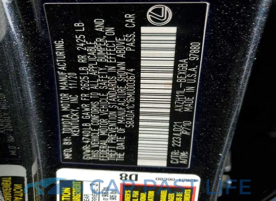 58ADA1C16MU003674# 12