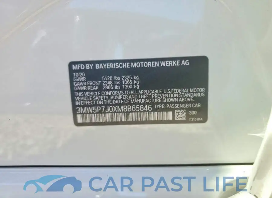 3MW5P7J0XM8B65846# 12