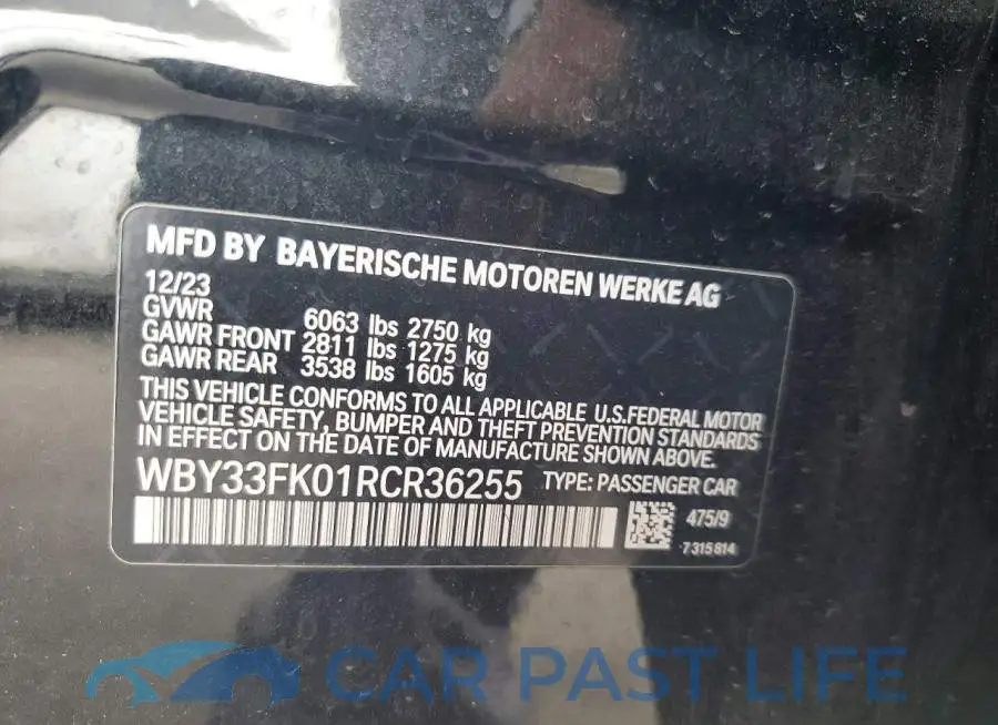 WBY33FK01RCR36255# 12