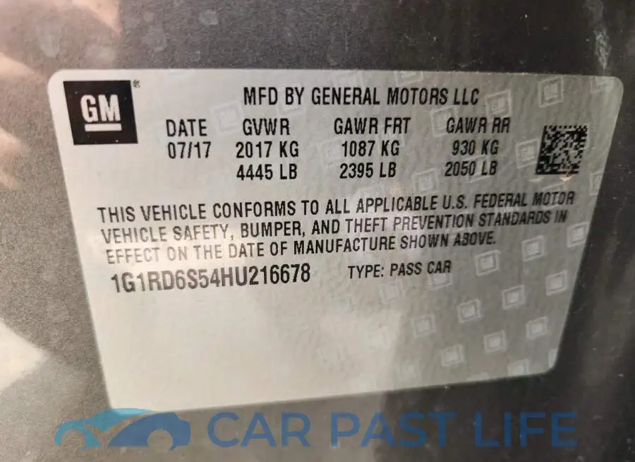 1G1RD6S54HU216678# 12