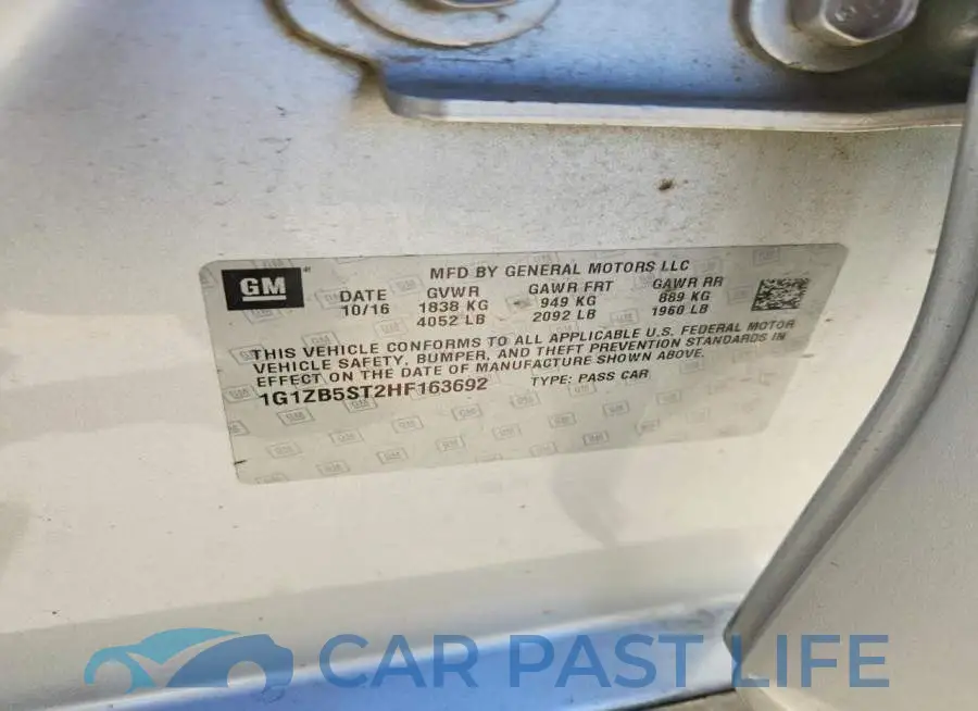 1G1ZB5ST2HF163692# 12