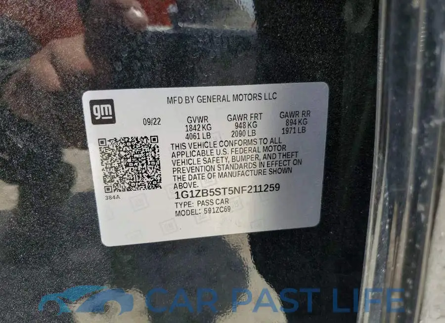 1G1ZB5ST5NF211259# 13