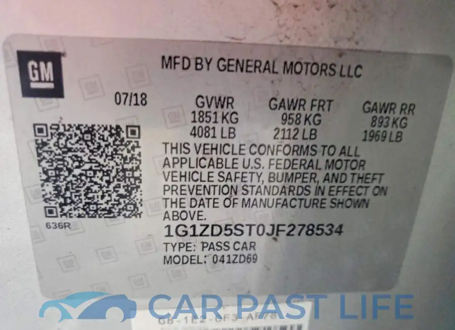 1G1ZD5ST0JF278534# 12
