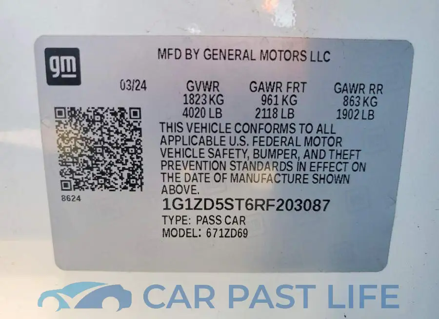 1G1ZD5ST6RF203087# 12