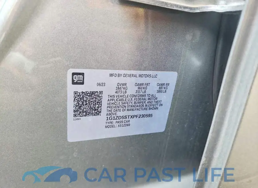 1G1ZD5STXPF230595# 12