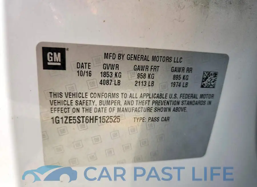 1G1ZE5ST6HF152525# 12