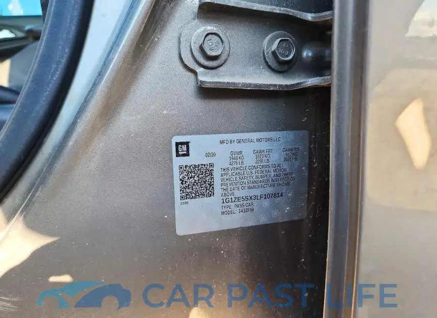1G1ZE5SX3LF107814# 12