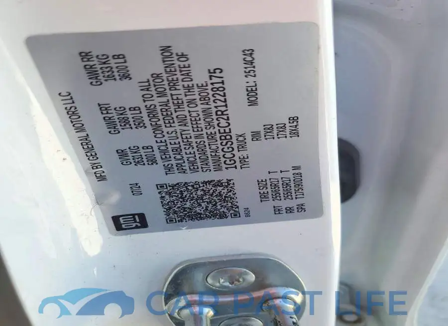 1GCGSBEC2R1228175# 12