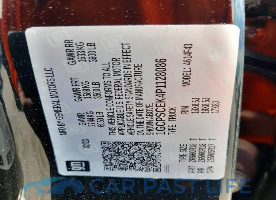 1GCPSCEK4P1128086# 12