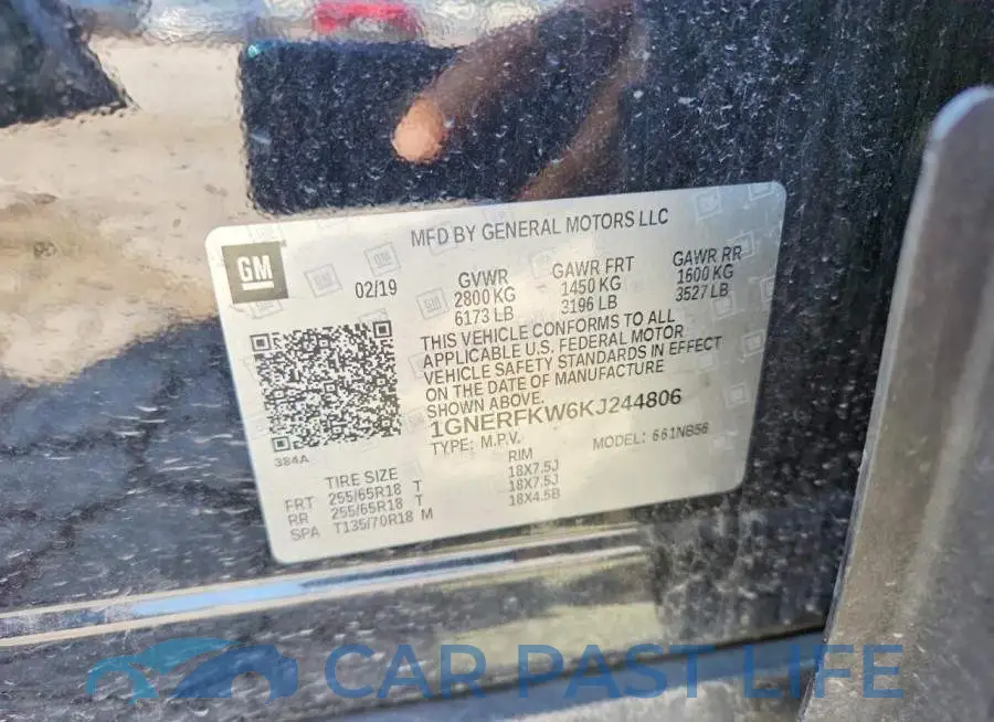 1GNERFKW6KJ244806# 13