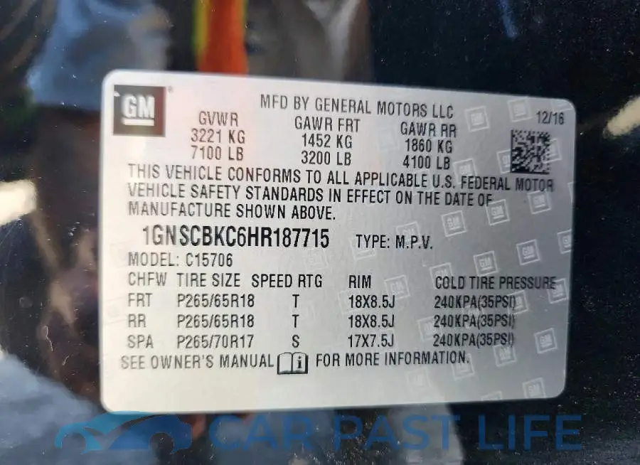 1GNSCBKC6HR187715# 14