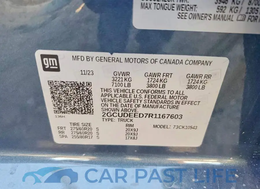 2GCUDEED7R1167603# 12