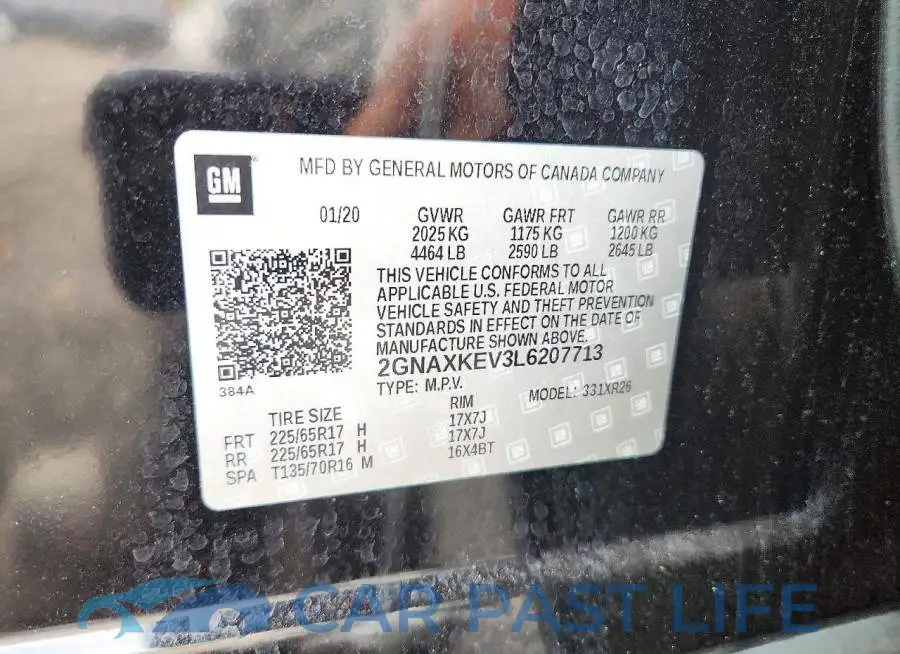 2GNAXKEV3L6207713# 13