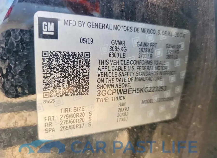 3GCPWBEH5KG223253# 12