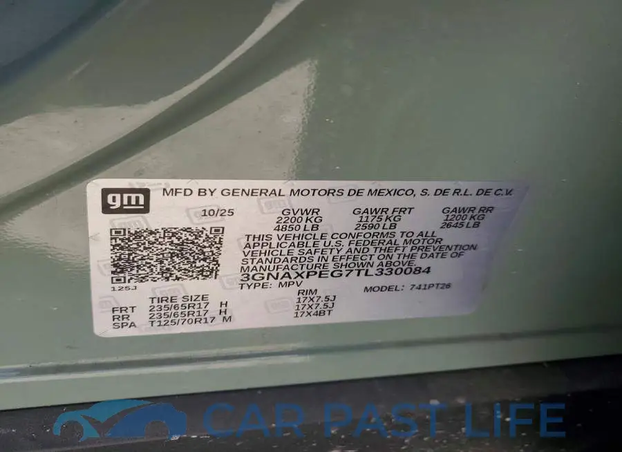 3GNAXPEG7TL330084# 13