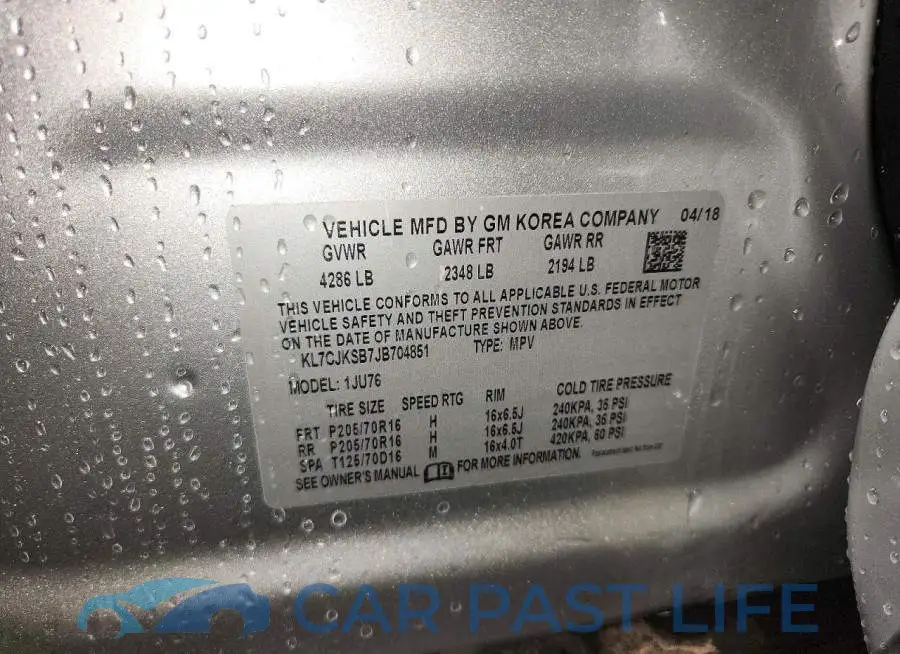 KL7CJKSB7JB704851# 14