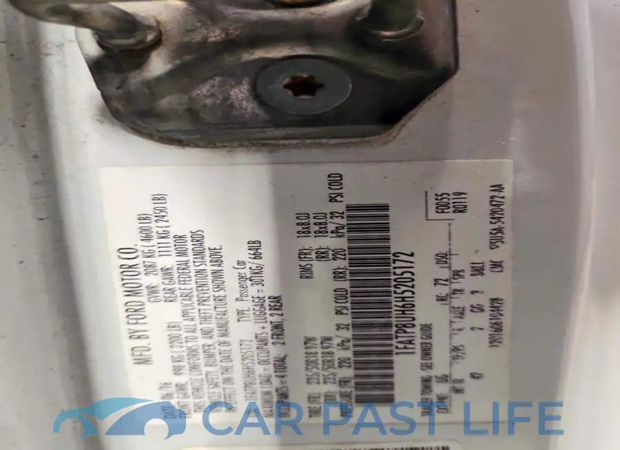 1FATP8UH6H5205172# 12