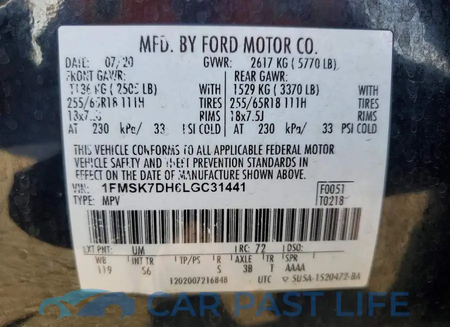 1FMSK7DH6LGC31441# 13