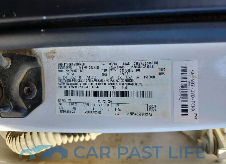 1FTEW1CP9JKD81856# 12