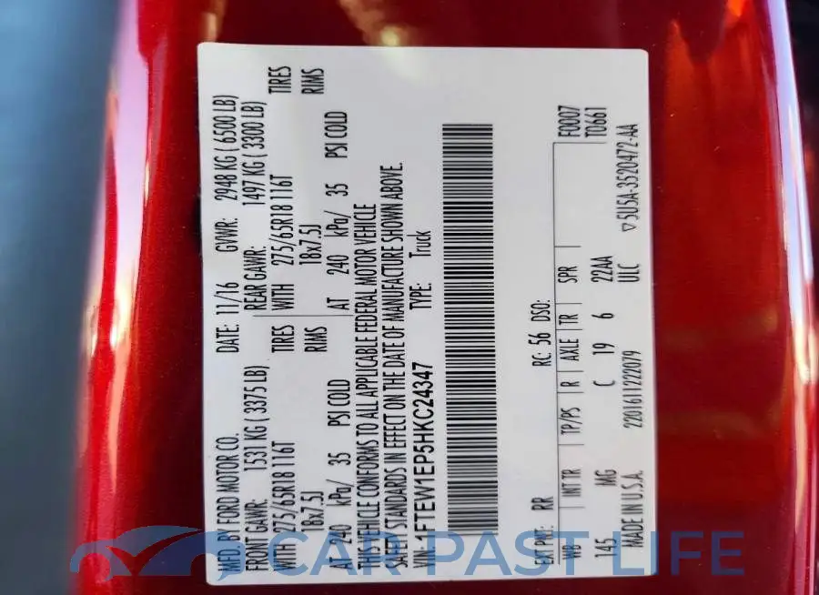 1FTEW1EP5HKC24347# 13