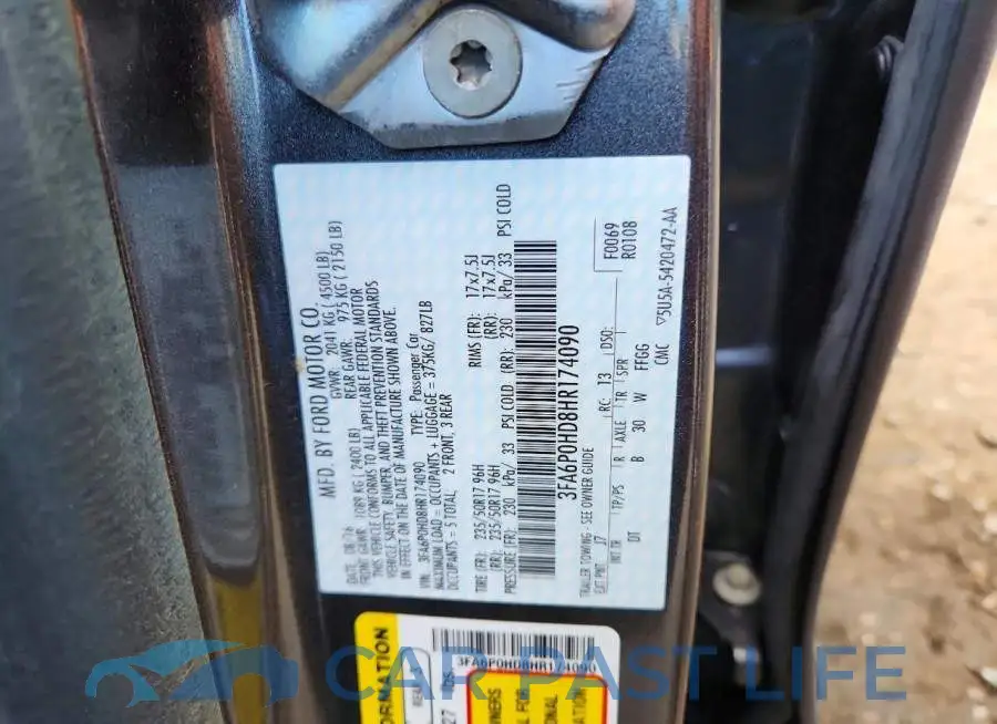 3FA6P0HD8HR174090# 12
