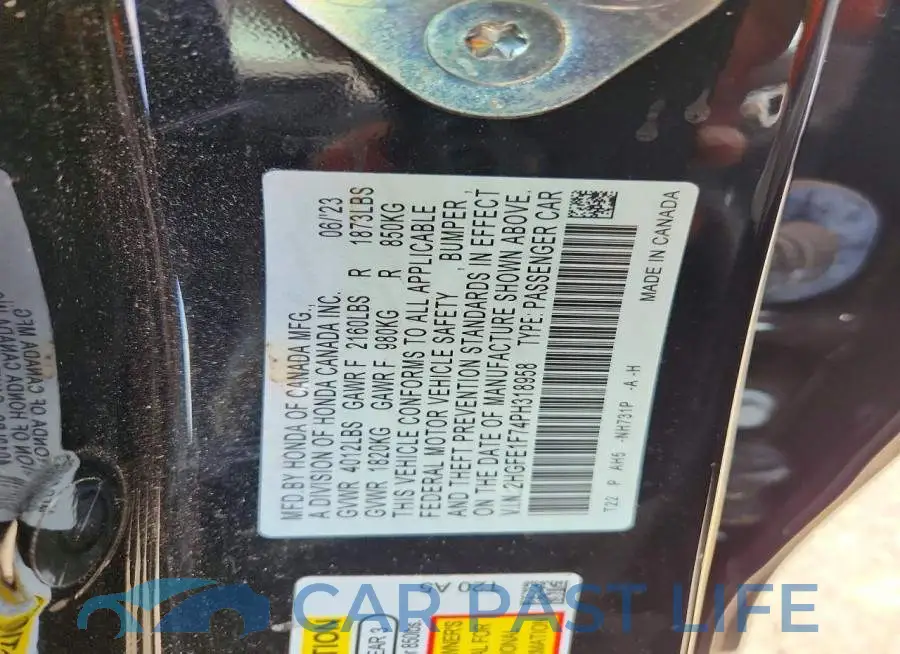 2HGFE1F74PH318958# 13