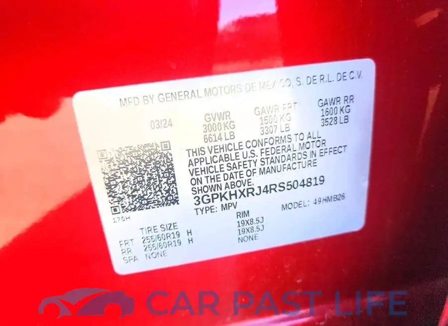 3GPKHXRJ4RS504819# 14