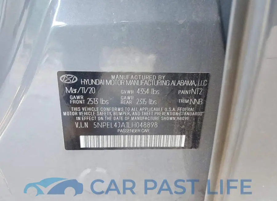 5NPEL4JA1LH048898# 12