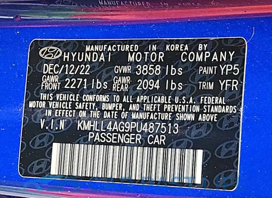 KMHLL4AG9PU487513# 13