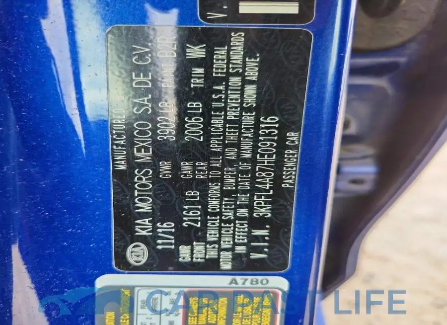 3KPFL4A87HE091316# 12