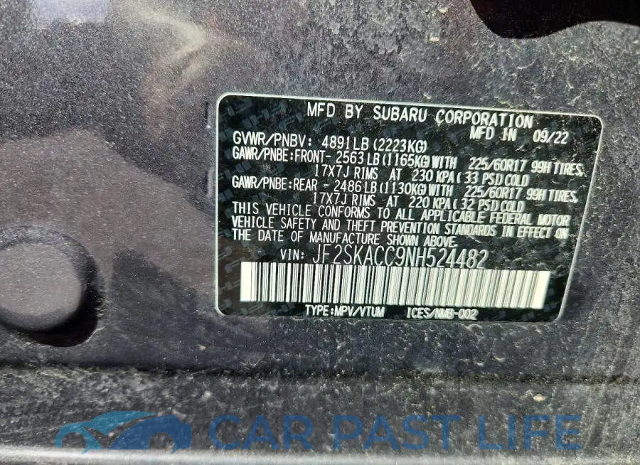 JF2SKACC9NH524482# 12