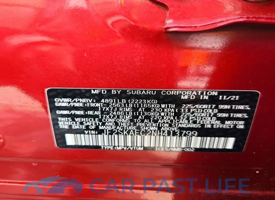 JF2SKAEC2NH413799# 13