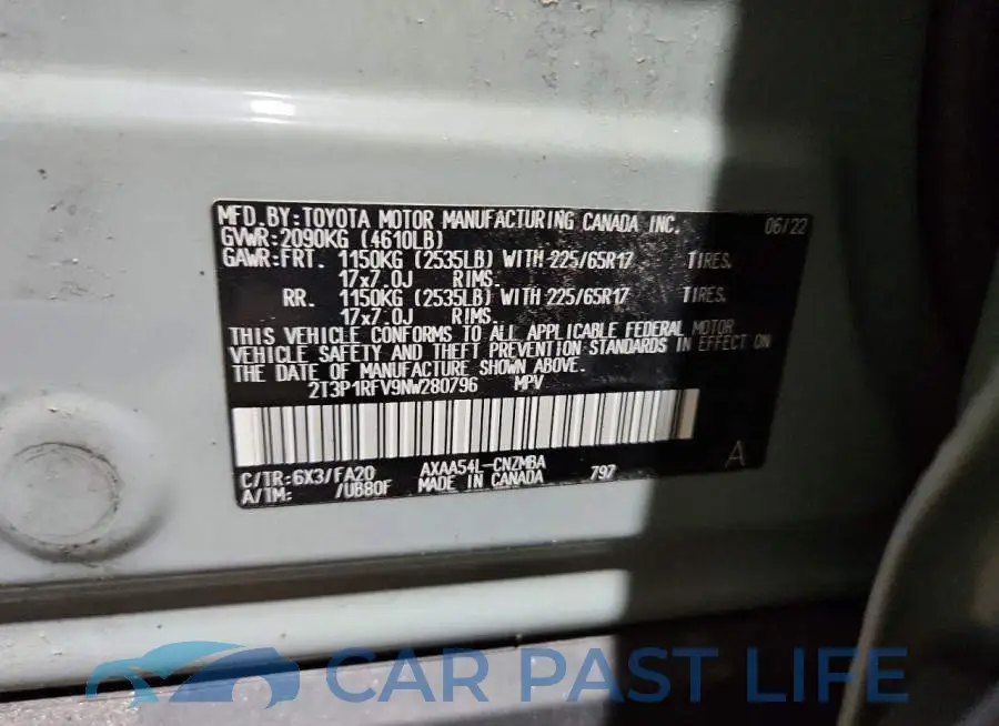 2T3P1RFV9NW280796# 13