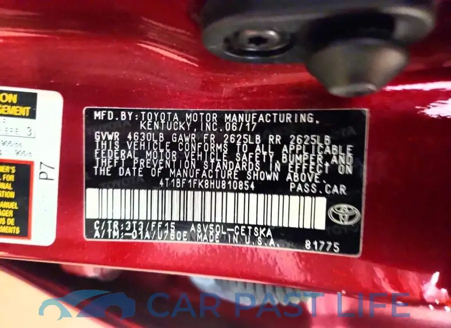 4T1BF1FK8HU810854# 12