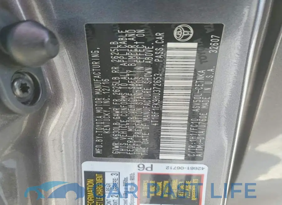 4T1BF1FK9HU372653# 13