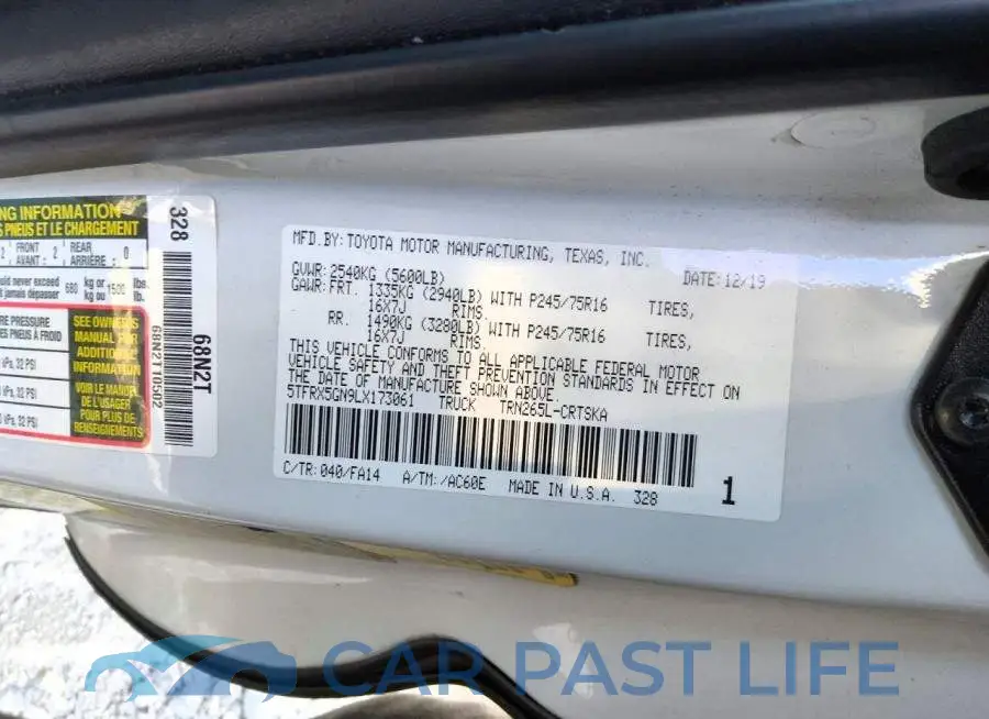 5TFRX5GN9LX173061# 12