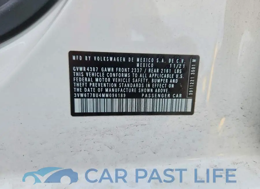 3VW6T7BU4MM096189# 12
