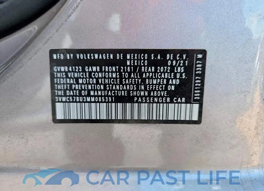 3VWC57BU3MM085391# 13