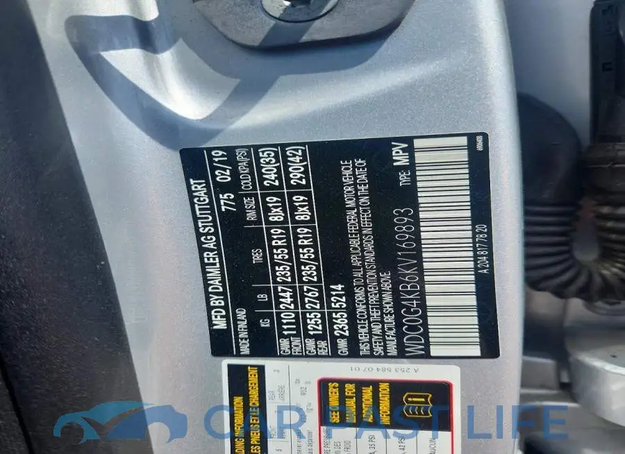 WDC0G4KB6KV169893# 12