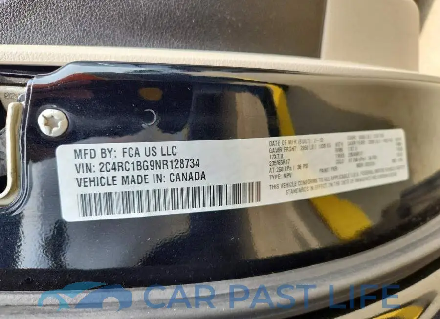 2C4RC1BG9NR128734# 13