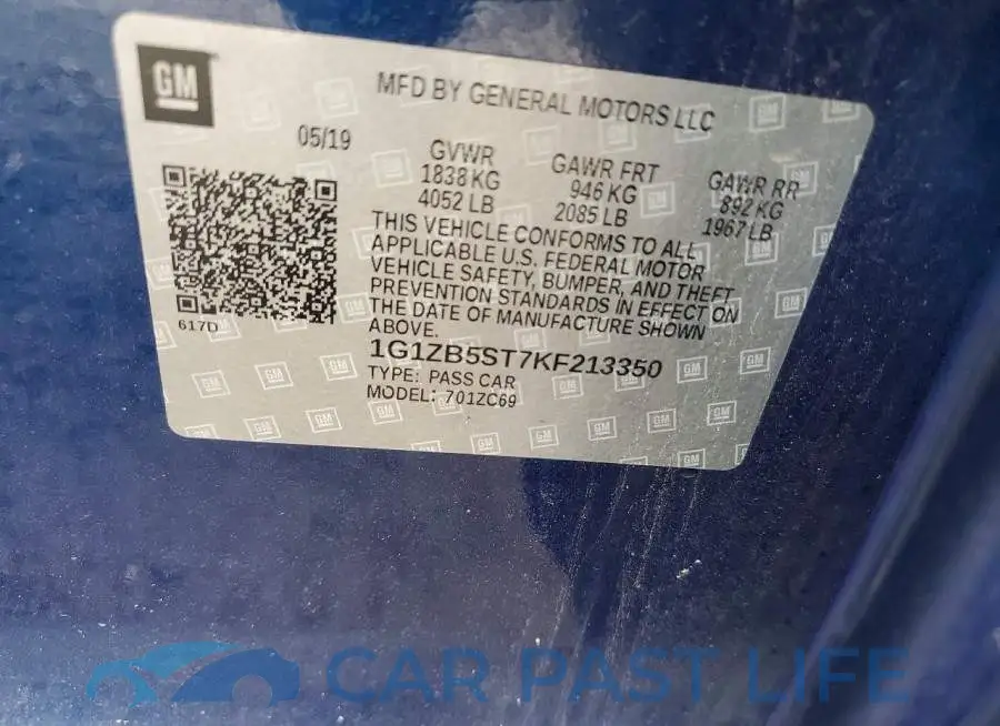 1G1ZB5ST7KF213350# 12